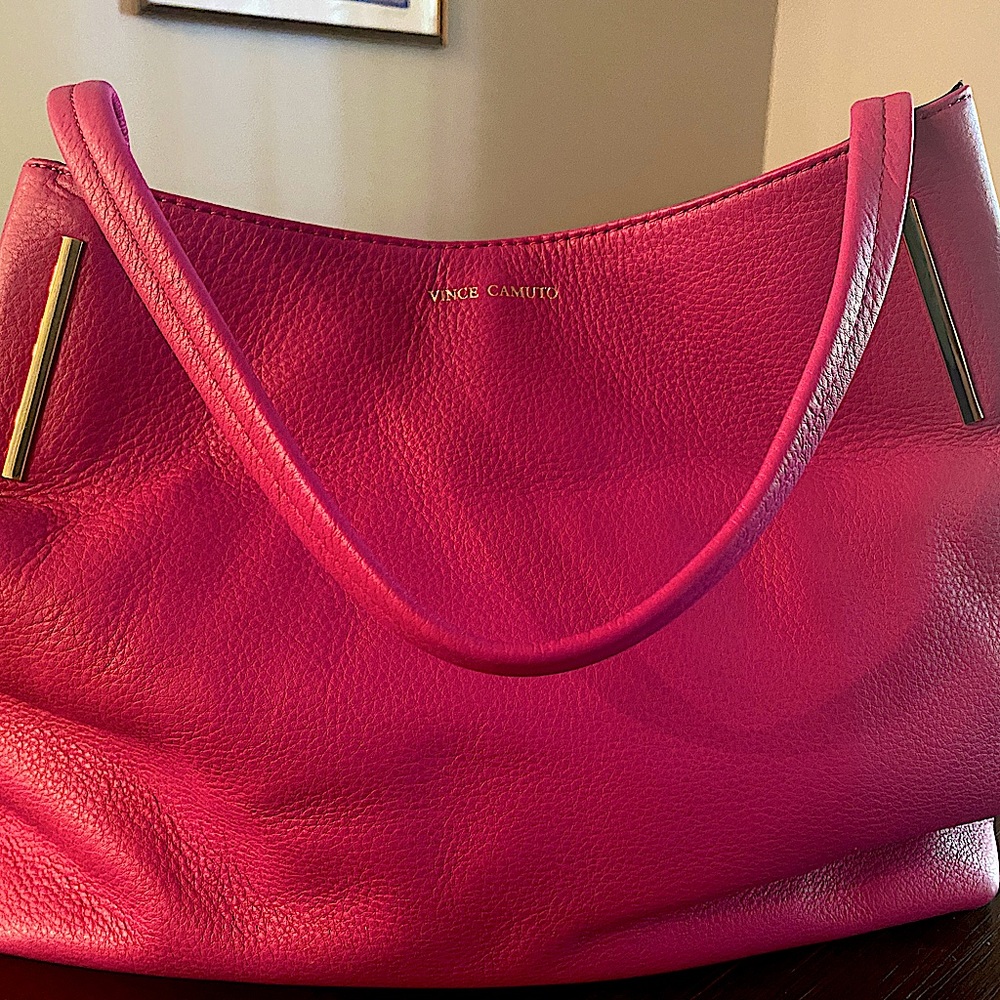 Vince Camuto leather shoulder bag. Very clean. No wear/tears/stains/smells